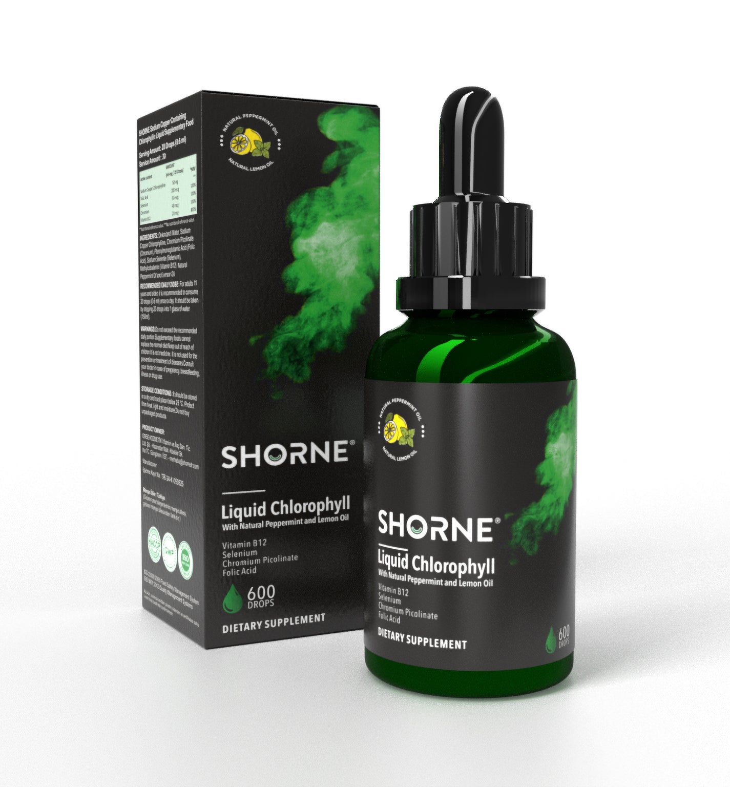 Shorne - Likit Klorofil & Doğal Nane Yağı & Doğal Limon Yağı